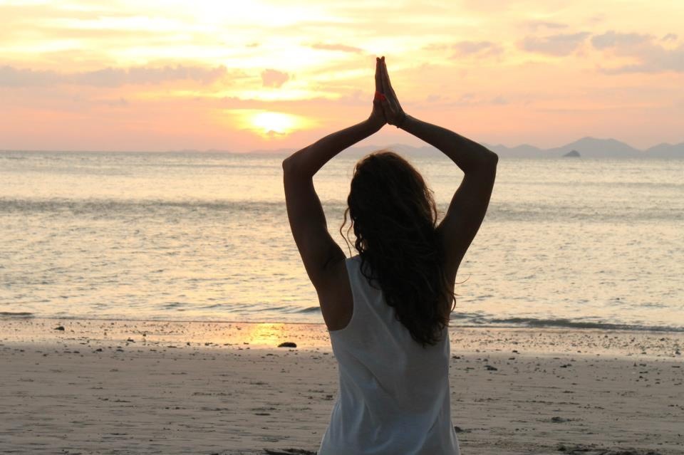 la meditación en el mar