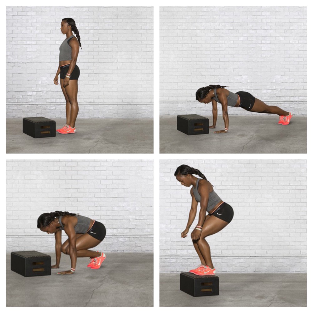 burpee salto cajon entrenamiento running